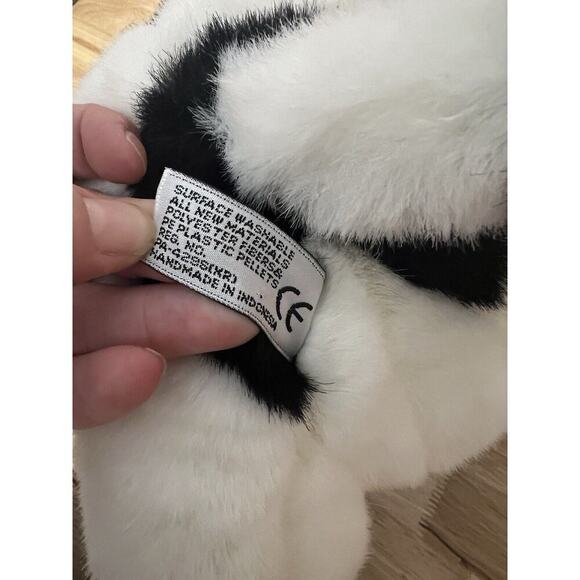 Aurora Cow Plush Stuffed Animal Small Black & White 8" Heavy - Picture 7 of 10